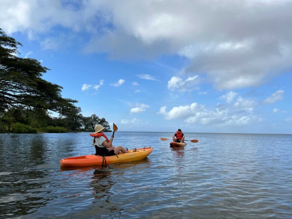 People kayaking in Panama.