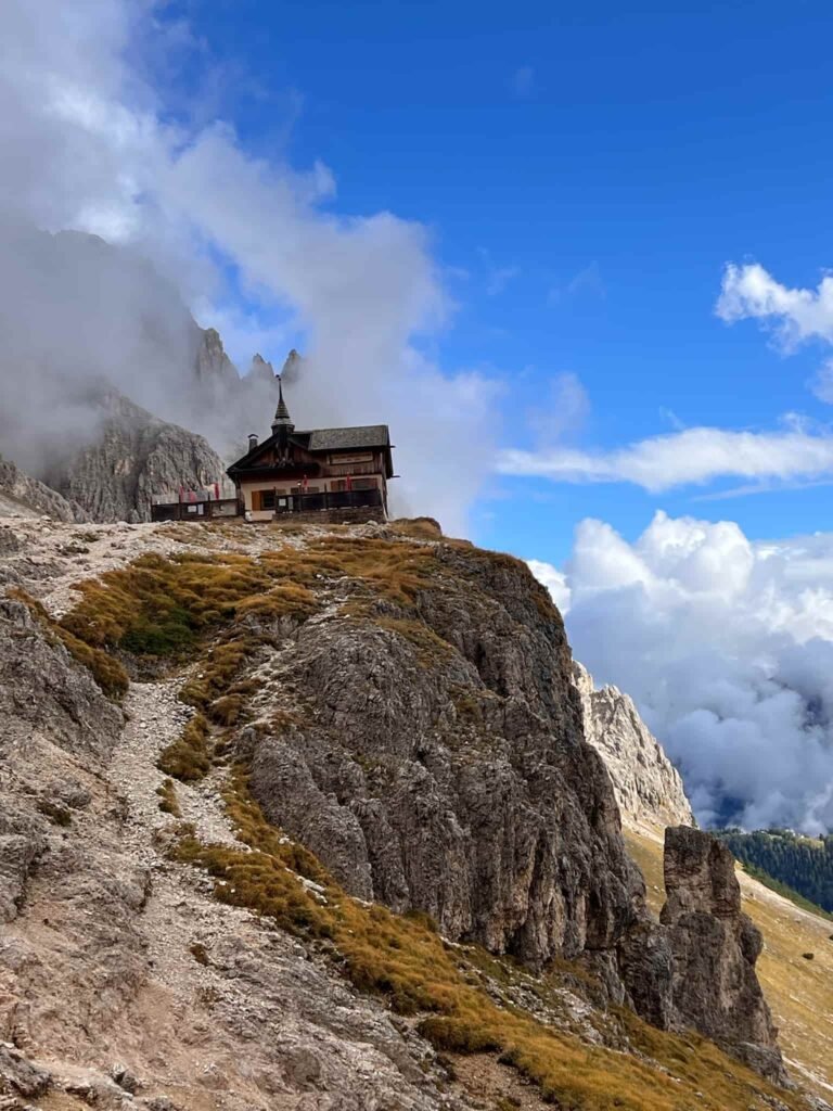 Mountain Hut in Dolomites.