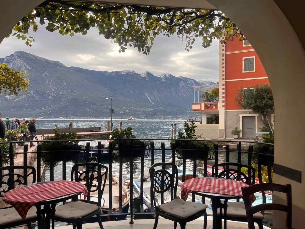 Cafe in Lake Garda.