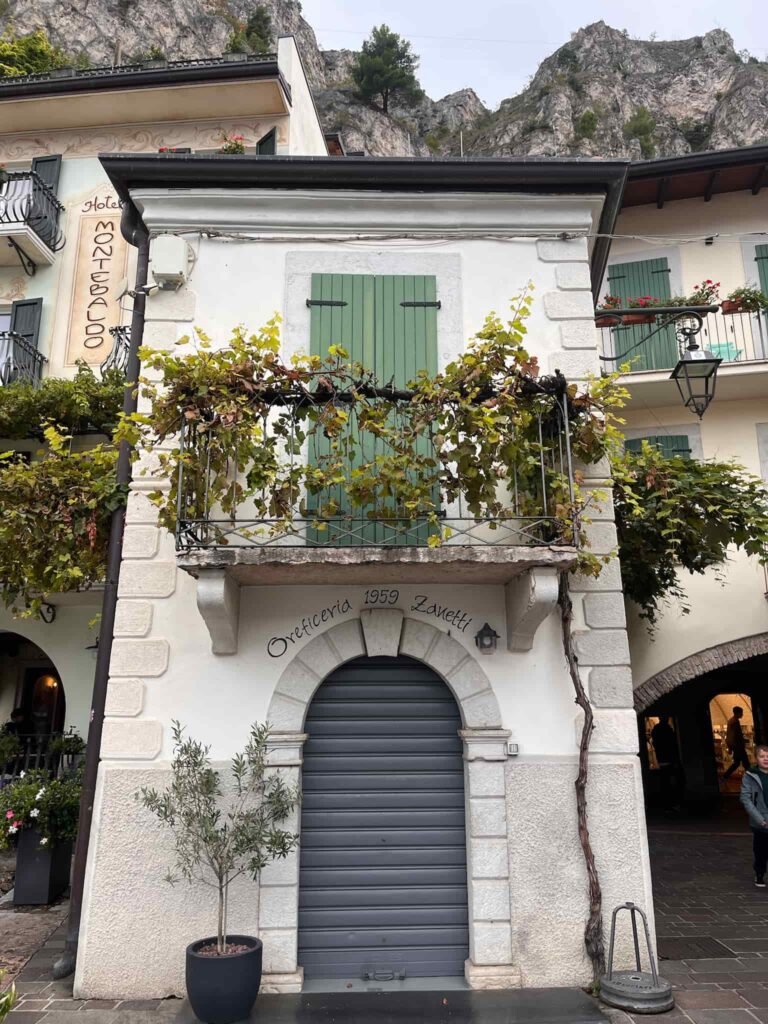 A white store in Limone Lake Garda.